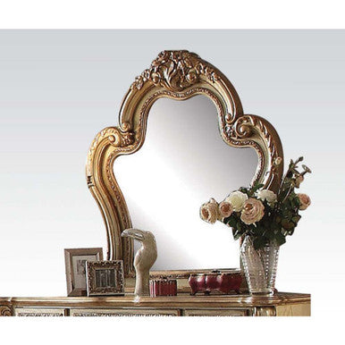 ACME 23164 Dresden Mirror, Gold Patina & Bone ACME Furniture