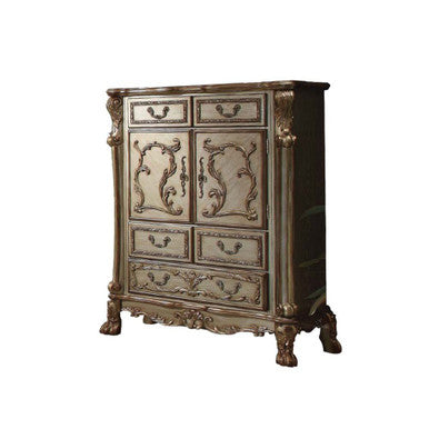 ACME 23166 Dresden Chest, Gold Patina & Bone ACME Furniture