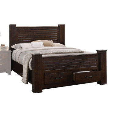 ACME 23367EK Panang Eastern King Bed with Storage, Mahogany (1Set/4Ctn) ACME Furniture