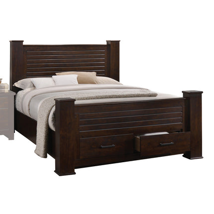 ACME 23370Q Panang Queen Bed with Storage, Mahogany (1Set/4Ctn)