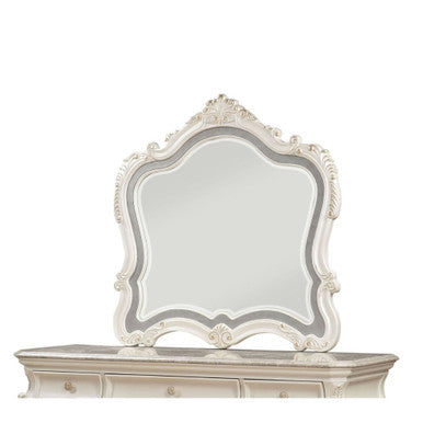 ACME 23544 Chantelle Mirror, Pearl White ACME Furniture