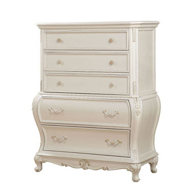 ACME 23546 Chantelle Chest (no granite top), Pearl White ACME Furniture