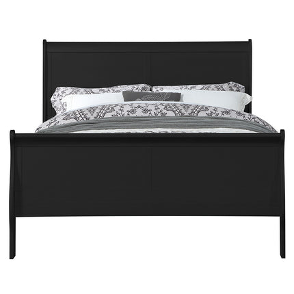 ACME 23730Q Louis Philippe Queen Bed, Black (1Set/2Ctn)