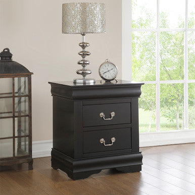 ACME 23733 Louis Philippe Nightstand, Black ACME Furniture