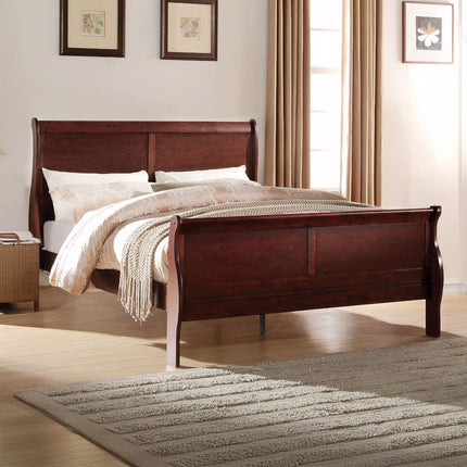 ACME 23747EK Louis Philippe Eastern King Bed, Cherry (1Set/2Ctn)