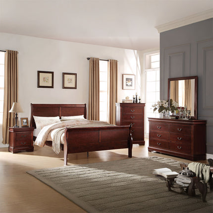 ACME 23760T Louis Philippe Twin Bed, Cherry (1Set/2Ctn)