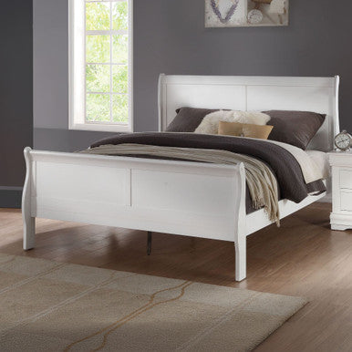 ACME 23827EK Louis Philippe Eastern King Bed, White (1Set/2Ctn) ACME Furniture
