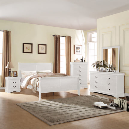 ACME 23830Q Louis Philippe Queen Bed, White (1Set/2Ctn)