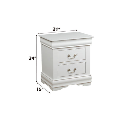 ACME 23833 Louis Philippe Nightstand, White