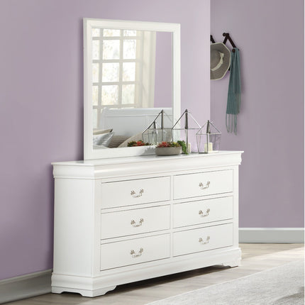 ACME 23834 Louis Philippe Mirror, White