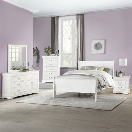 ACME 23834 Louis Philippe Mirror, White