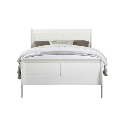 ACME 23840F Louis Philippe Full Bed, White (1Set/2Ctn)