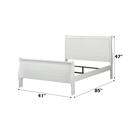 ACME 23845T Louis Philippe Twin Bed, White (1Set/2Ctn)