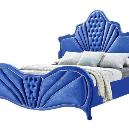 ACME 24217EK Dante Eastern King Bed, Blue Velvet
