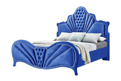 ACME 24217EK Dante Eastern King Bed, Blue Velvet ACME Furniture