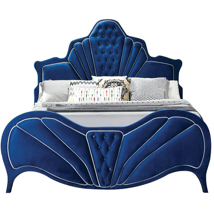 ACME 24217EK Dante Eastern King Bed, Blue Velvet