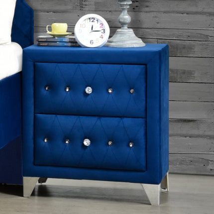 ACME 24223 Dante Nightstand, Blue Velvet