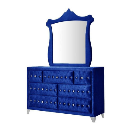 ACME 24224 Dante Mirror, Blue Velvet