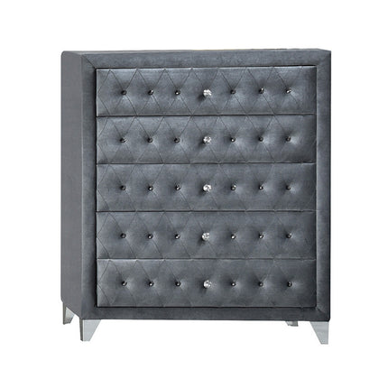 ACME 24236 Dante Chest, Gray Velvet