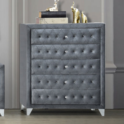 ACME 24236 Dante Chest, Gray Velvet