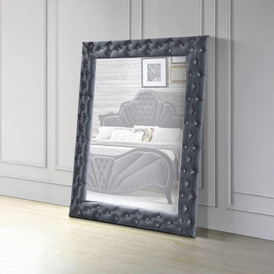ACME 24237 Dante Accent Floor Mirror, Gray Velvet ACME Furniture
