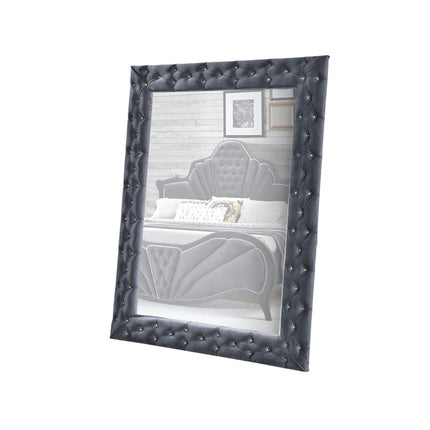 ACME 24237 Dante Accent Floor Mirror, Gray Velvet