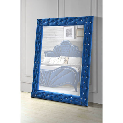 ACME 24238 Dante Accent Floor Mirror, Blue Velvet