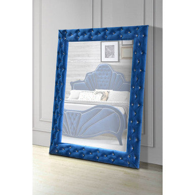 ACME 24238 Dante Accent Floor Mirror, Blue Velvet ACME Furniture