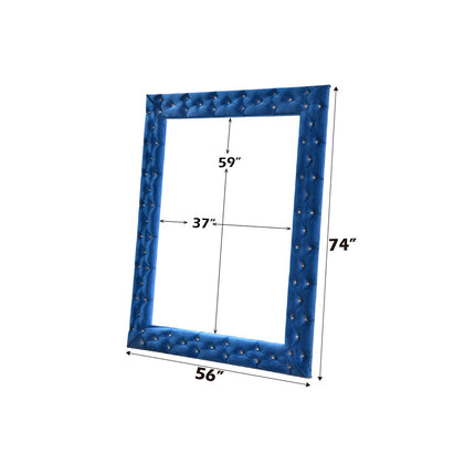 ACME 24238 Dante Accent Floor Mirror, Blue Velvet