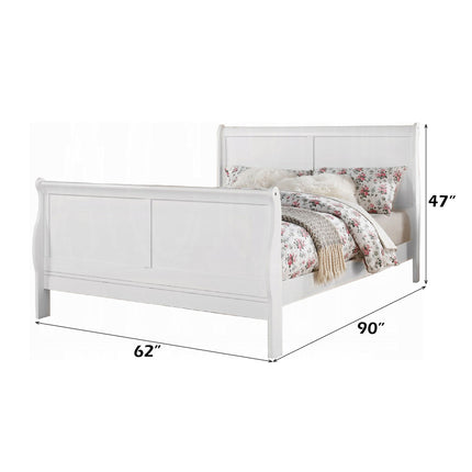 ACME 24500Q Louis Philippe III Queen Bed, White (1Set/2Ctn)