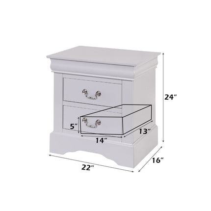 ACME 24503 Louis Philippe III Nightstand, White