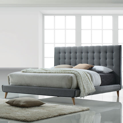 ACME 24520Q Valda Queen Bed, Light Gray Fabric (1Set/3Ctn)