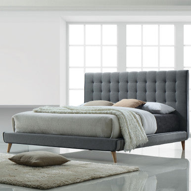 ACME 24520Q Valda Queen Bed, Light Gray Fabric (1Set/3Ctn) ACME Furniture