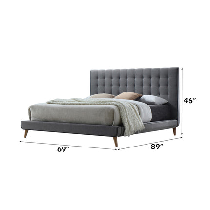 ACME 24520Q Valda Queen Bed, Light Gray Fabric (1Set/3Ctn)  3