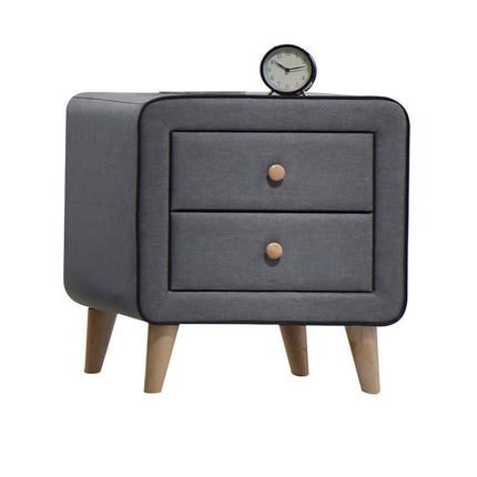 ACME 24523 Valda Nightstand, Light Gray Fabric