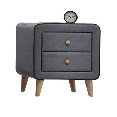 ACME 24523 Valda Nightstand, Light Gray Fabric ACME Furniture