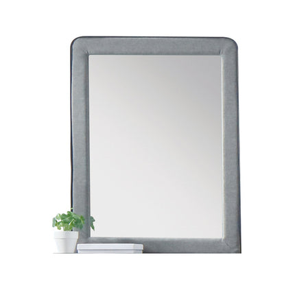 ACME 24524 Valda Mirror, Light Gray Fabric
