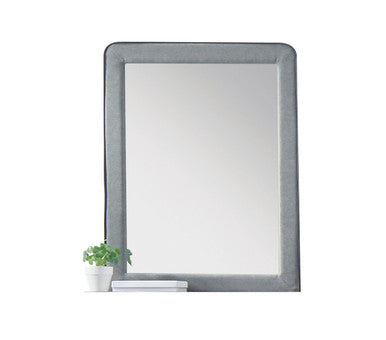 ACME 24524 Valda Mirror, Light Gray Fabric ACME Furniture
