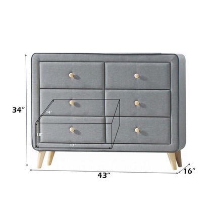 ACME 24525 Valda Dresser, Light Gray Fabric