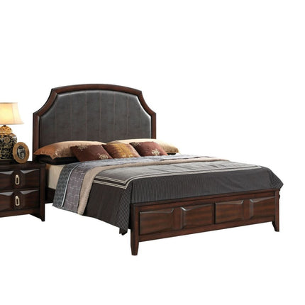 ACME 24570Q Lancaster Queen Bed, Espresso PU & Espresso (1Set/2Ctn)