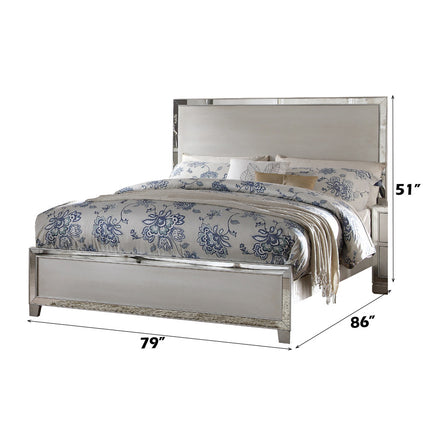 ACME 24837EK Voeville II Eastern King Bed, Platinum (1Set/3Ctn)  2