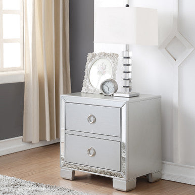 ACME 24843 Voeville II Nightstand, Platinum ACME Furniture