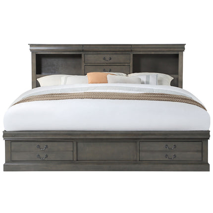ACME 24930Q Louis Philippe III Queen Bed with Storage, White (1Set/3Ctn)