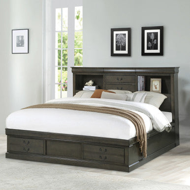 ACME 24930Q Louis Philippe III Queen Bed with Storage, White (1Set/3Ctn) ACME Furniture