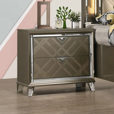 ACME 25323 Skylar Nightstand, Dark Champagne ACME Furniture