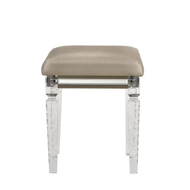 ACME 25330 Skylar Vanity Stool, PU & Dark Champagne ACME Furniture