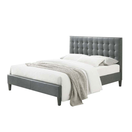 ACME 25660Q Saveria Queen Bed, 2-Tone Gray PU (1Set/2Ctn)