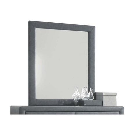 ACME 25664 Saveria Mirror, 2-Tone Gray PU