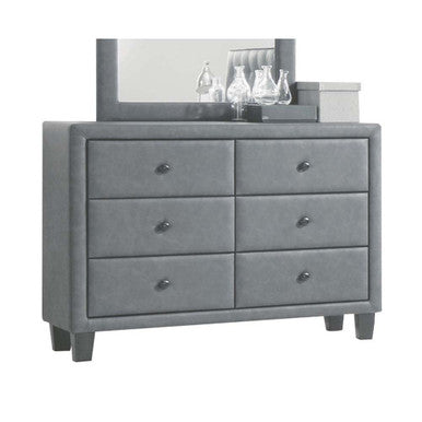 ACME 25665 Saveria Dresser, 2-Tone Gray PU ACME Furniture