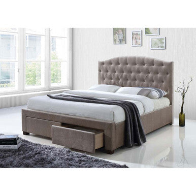 ACME 25670Q Denise Queen Bed with Storage, Mink Fabric (1Set/5Ctn) ACME Furniture